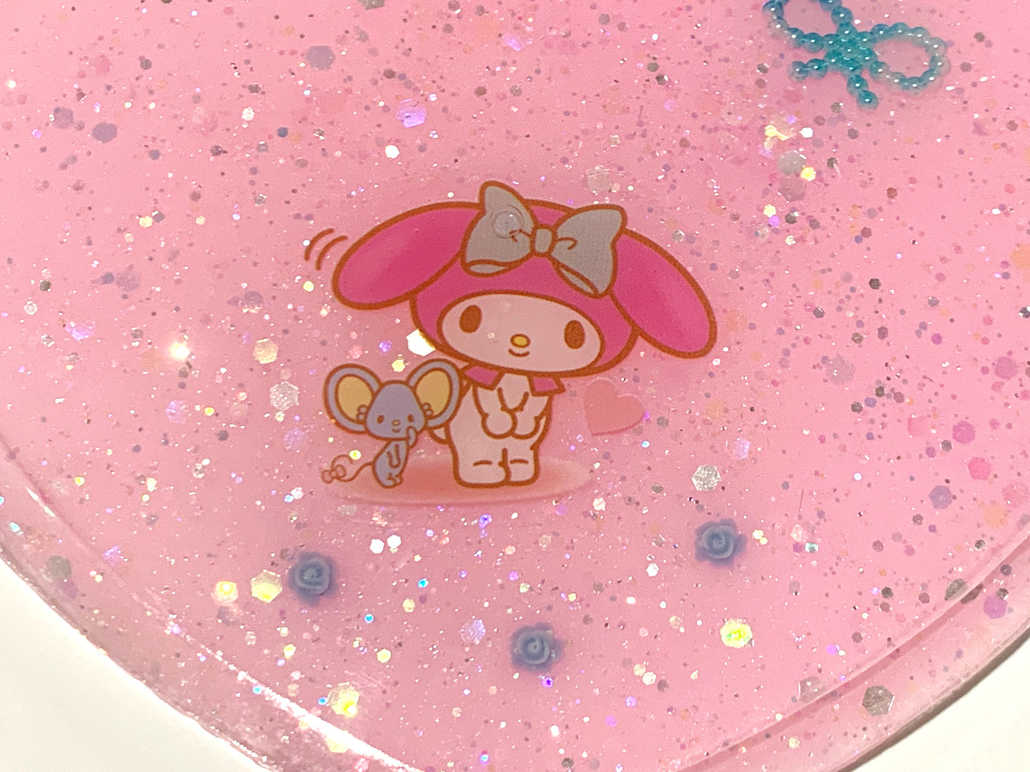 Kawaii Bunny Character Pink Heart Tray