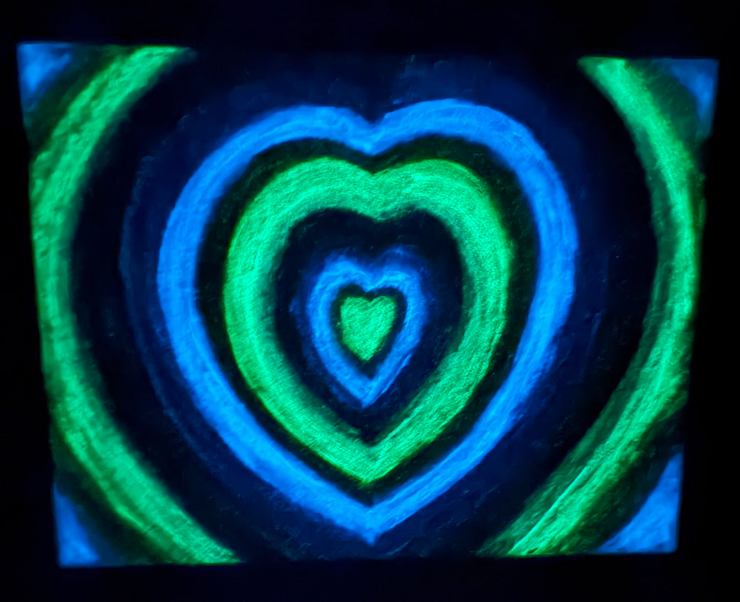 Luminous Love – Original Glow-in-the-Dark Painting