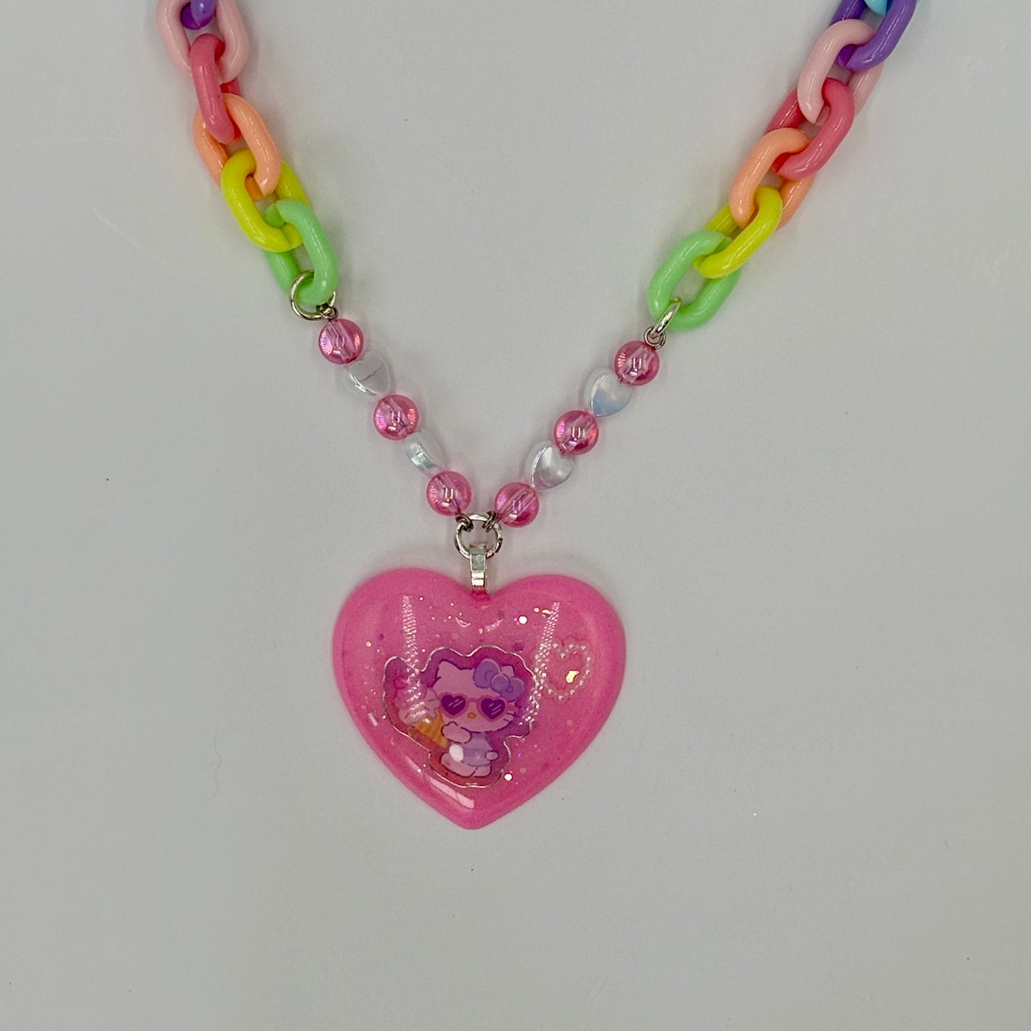 Rainbow Kitty Glow Necklace