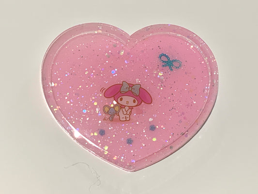 Kawaii Bunny Character Pink Heart Tray