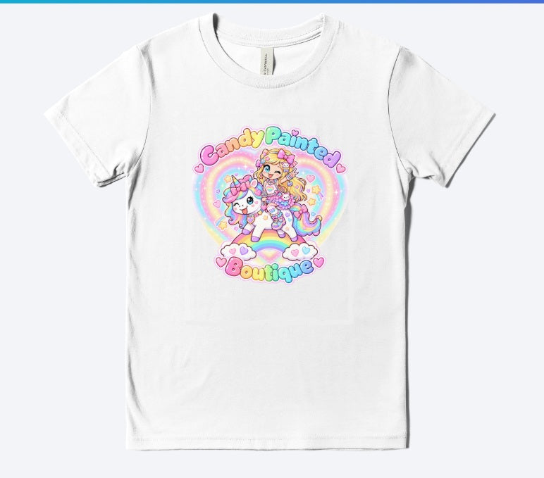 Candy Painted Unicorn Girl Kawaii T-Shirt – Youth & Adult