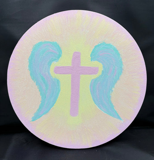 Guiding Light | Original Acrylic Painting | 12" Round Canvas