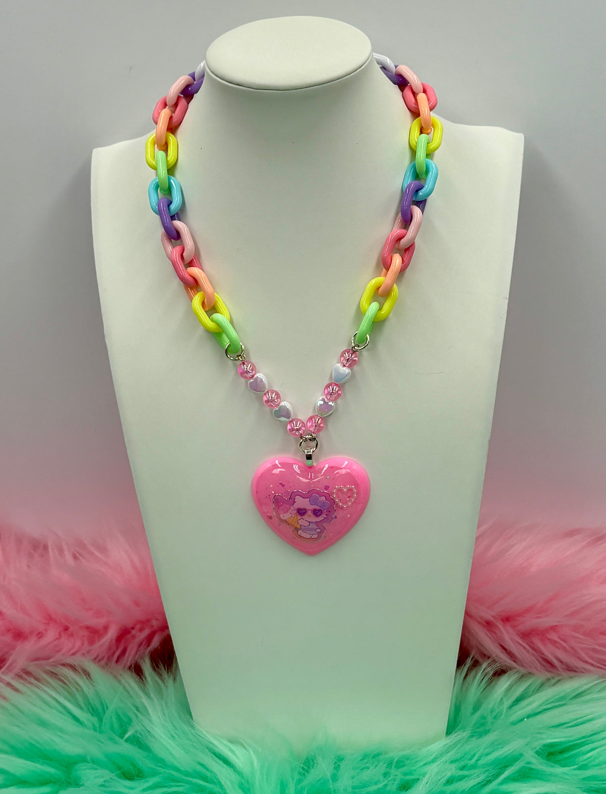 Rainbow Kitty Glow Necklace