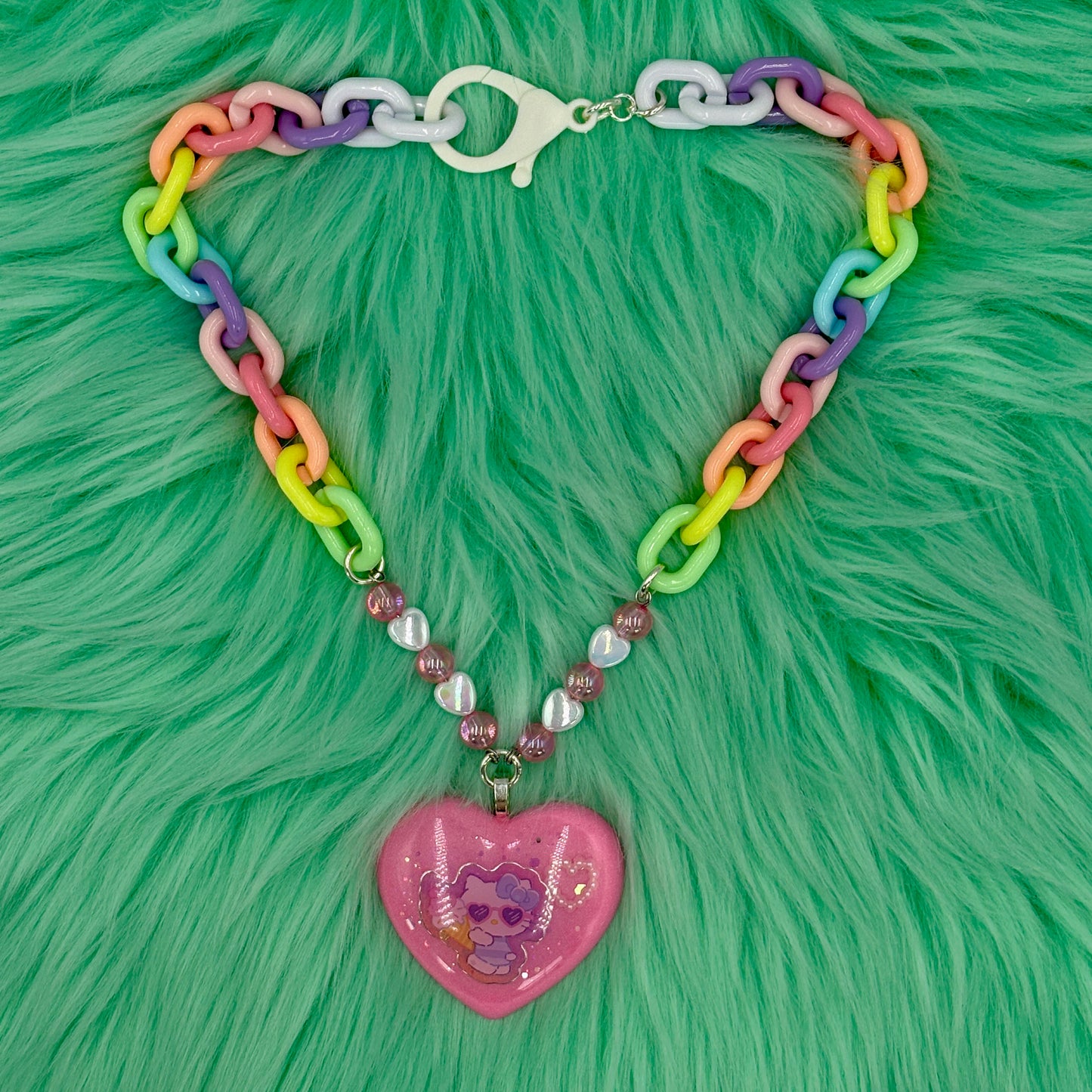 Rainbow Kitty Glow Necklace