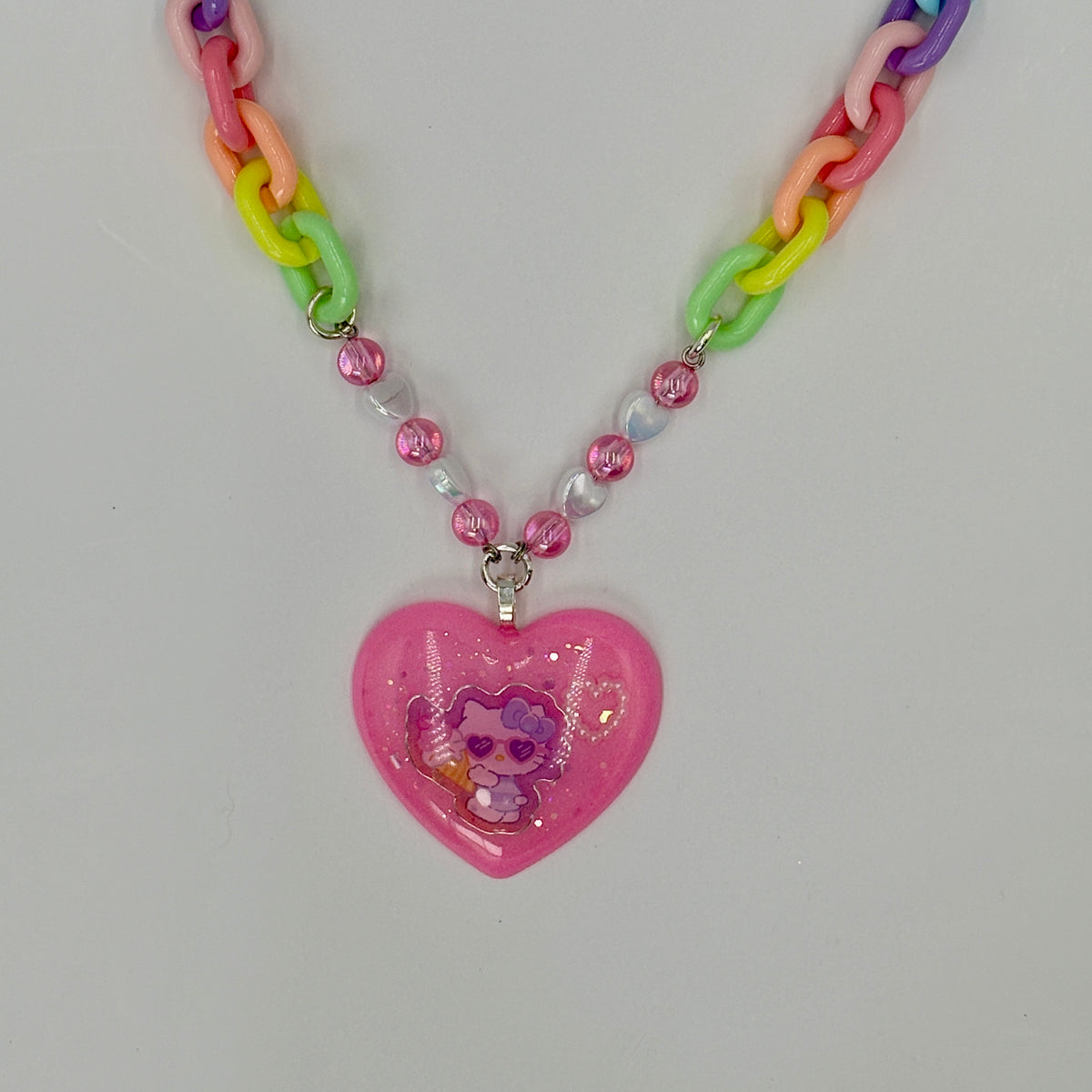 Rainbow Kitty Glow Necklace