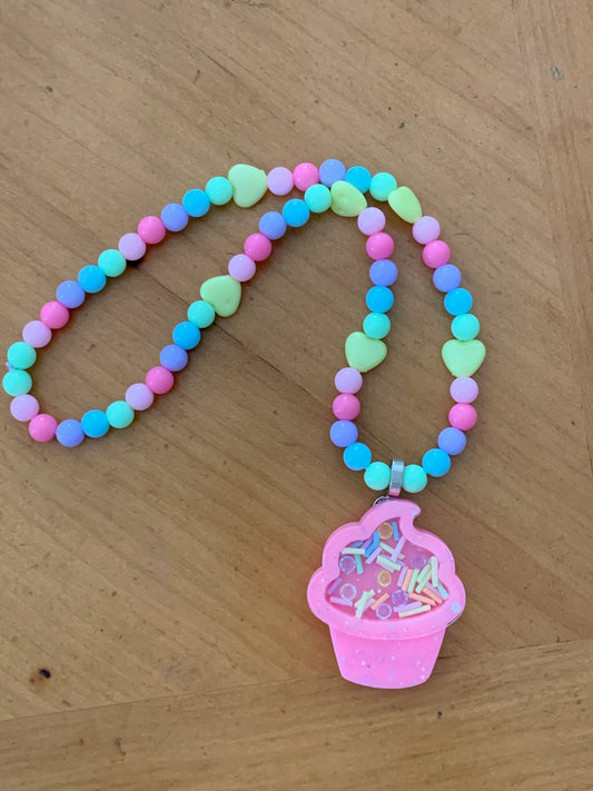 Cupcake Shaker Necklace