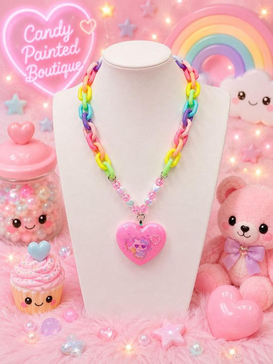 Rainbow Kitty Glow Necklace